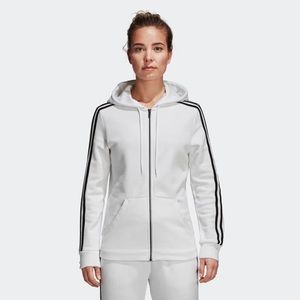 White adidas zip up